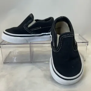 Vans classic slip on canvas black sneakers Size 3