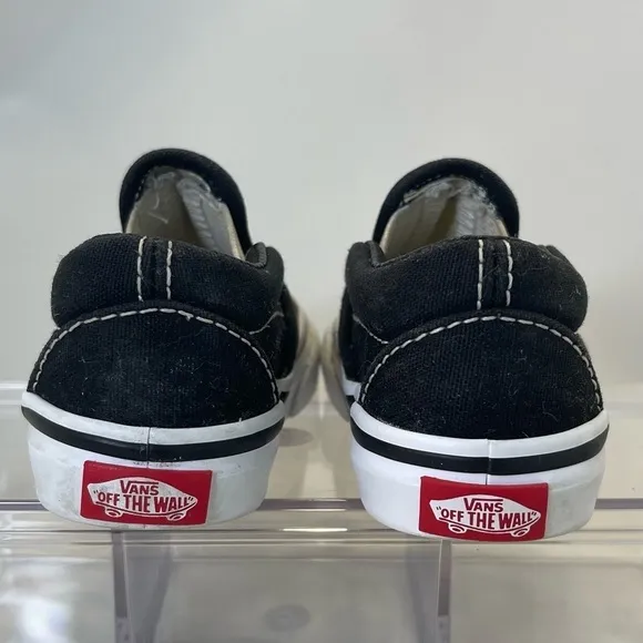 Vans classic slip on canvas black sneakers Size 3