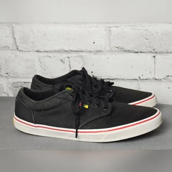 Vans Men's ATWOOD Rasta Black/Red Sneakers Style #500714