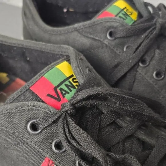 Vans Men's ATWOOD Rasta Black/Red Sneakers Style #500714