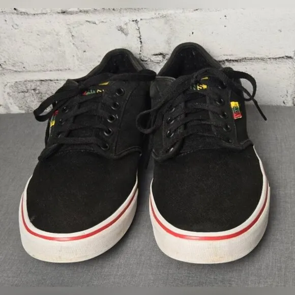 Vans Men's ATWOOD Rasta Black/Red Sneakers Style #500714