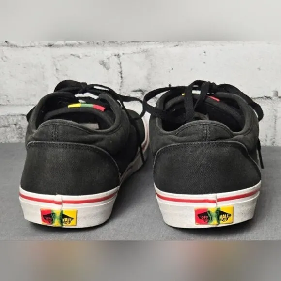 Vans Men's ATWOOD Rasta Black/Red Sneakers Style #500714