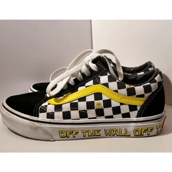 VANS SpongeBob SquarePants x Old Skool Off The Wall Sneakers Size 5.0 Men 6.5 W