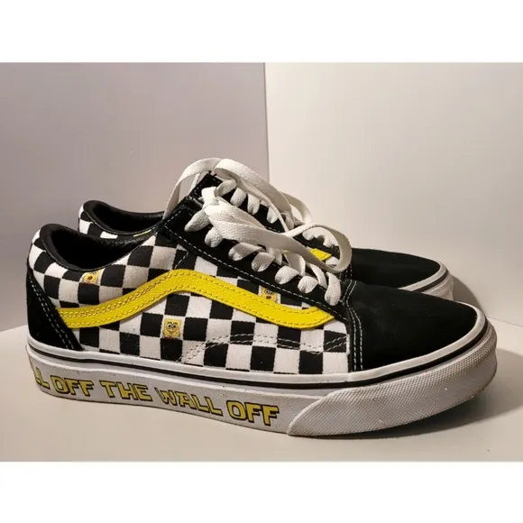 VANS SpongeBob SquarePants x Old Skool Off The Wall Sneakers Size 5.0 Men 6.5 W