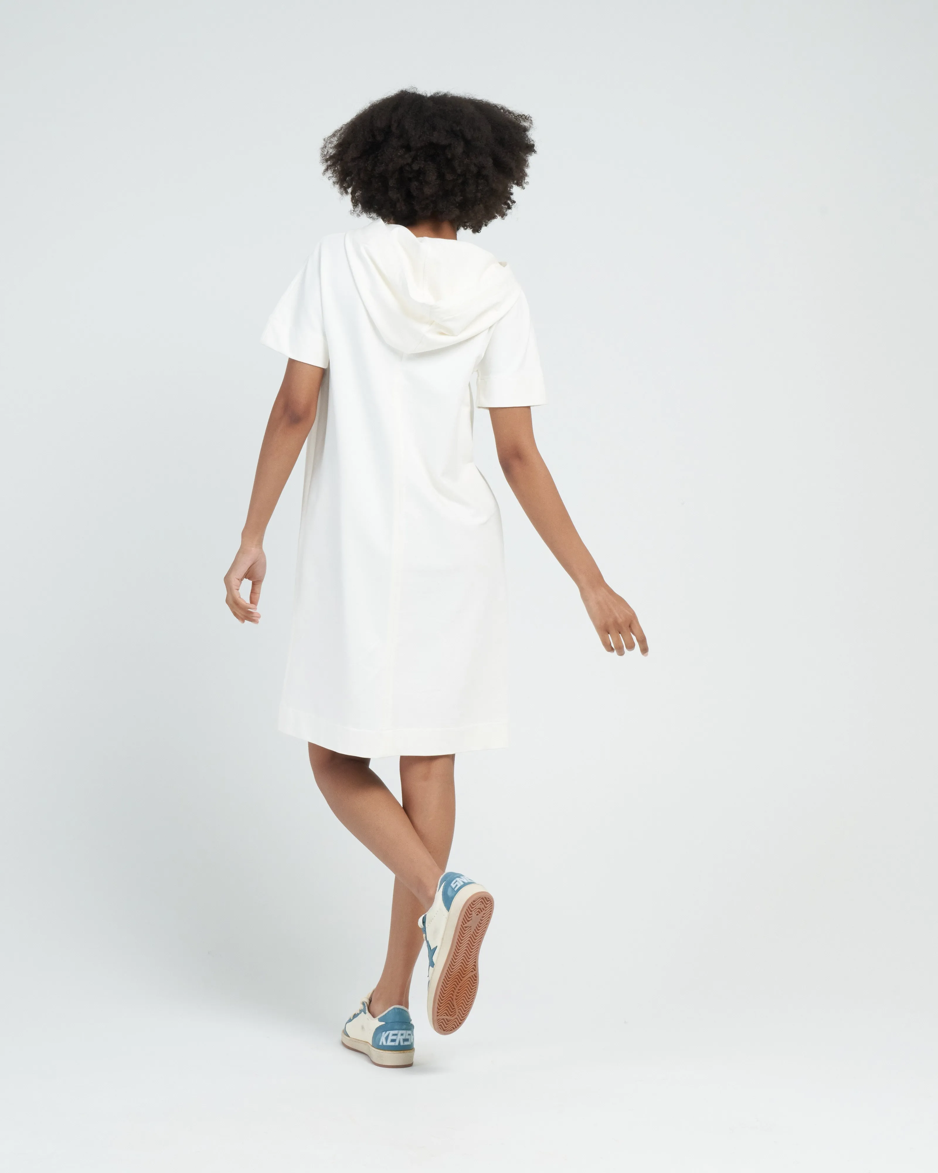 vestito hooded dress - latte