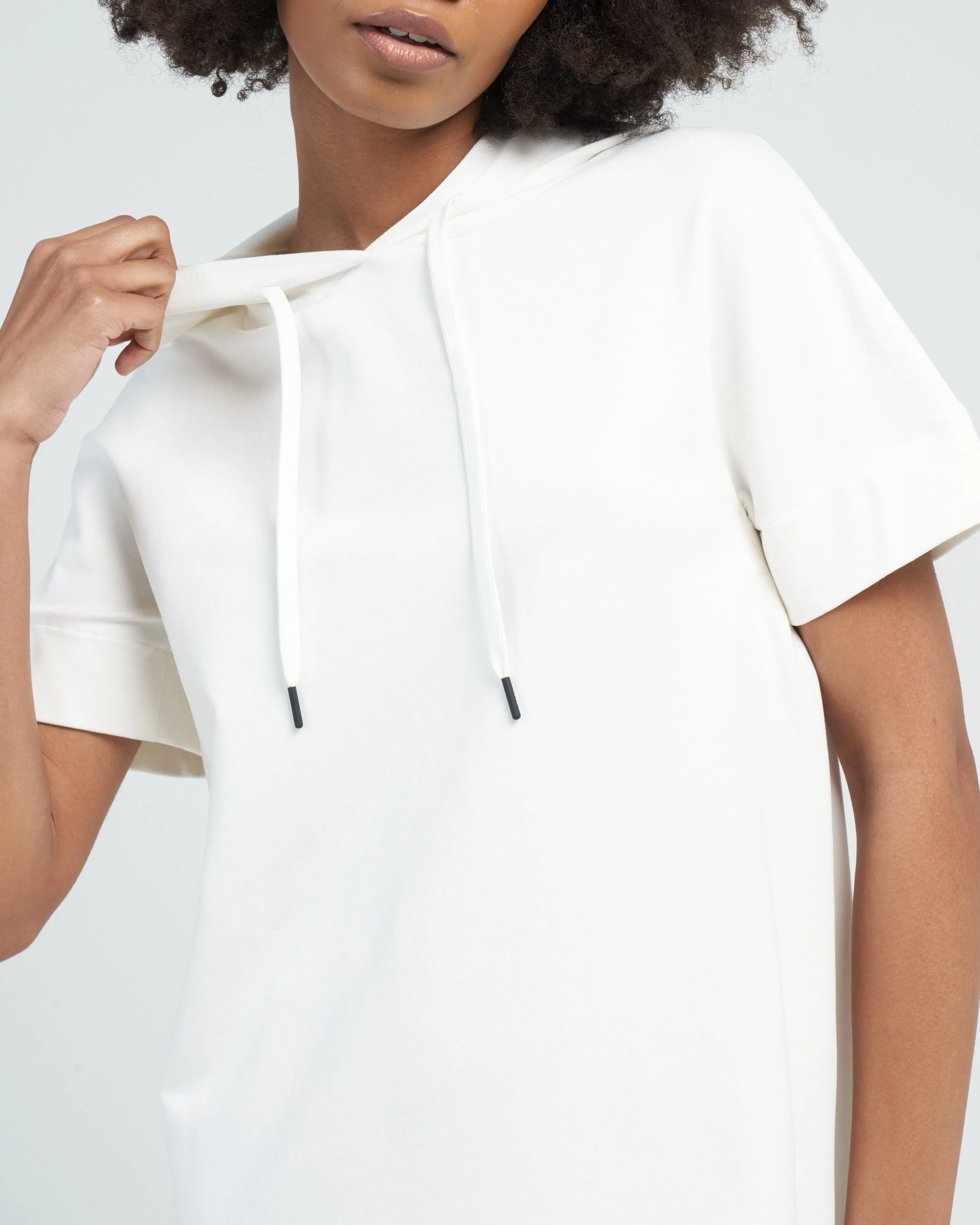 vestito hooded dress - latte