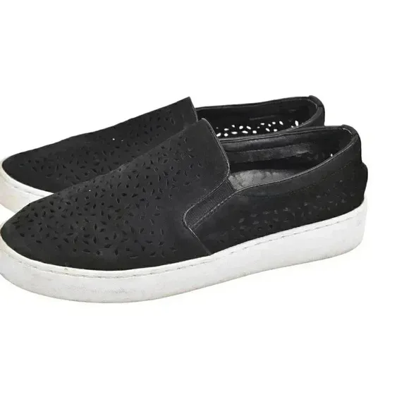 Vionic Splendid Midi Perf Slip-on Sneakers Leather Orthotic Arch Support Size 6