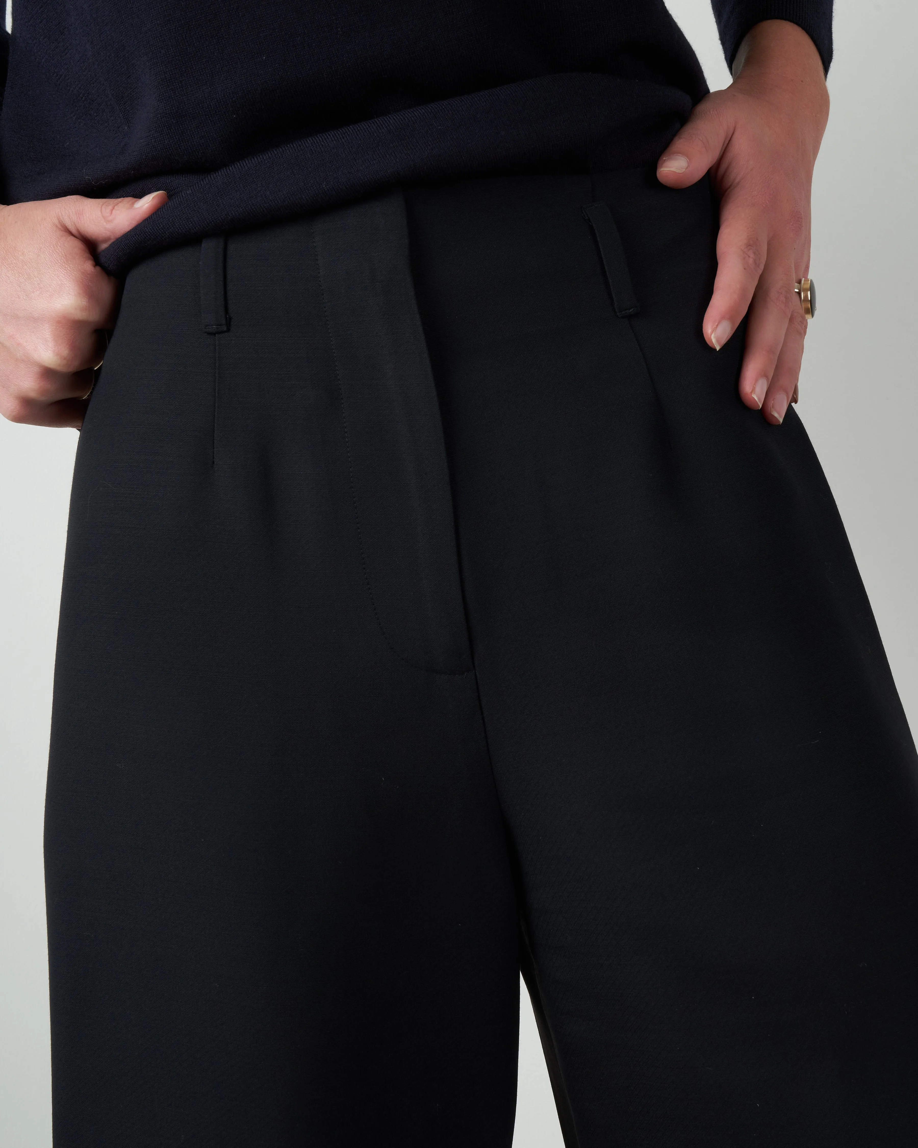 wide leg pant - black